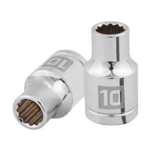 Dado de 10 mm, 12 puntas, cuadro 1/2", Truper