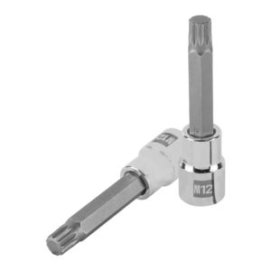 Dado punta larga bristol M12, cuadro 1/2", Truper