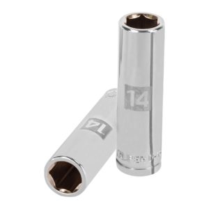 Dado largo de 14 mm, 6 puntas, cuadro 1/2", Truper