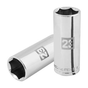 Dado largo de 23 mm, 6 puntas, cuadro 1/2", Truper