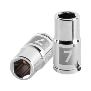 Dado de 7 mm, 6 puntas, cuadro 1/4", Truper