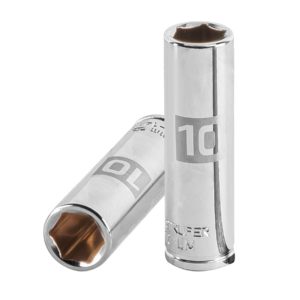 Dado largo de 10 mm, 6 puntas, cuadro 1/4", Truper