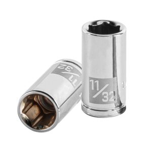 Dado de 11/32", 6 puntas, cuadro 1/4", Truper