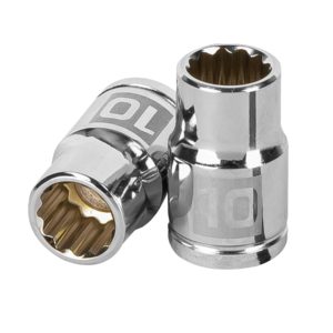 Dado de 10 mm, 12 puntas, cuadro 3/8", Truper