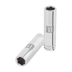 Dado largo de 11 mm, 6 puntas, cuadro 3/8", Truper