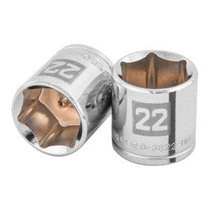 Dado de 22 mm, 6 puntas, cuadro 3/8", Truper