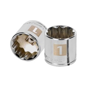 Dado de 1", 12 puntas, cuadro 3/8", Truper