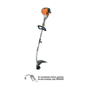 Desbrozadora a gasolina 30cc mango tipo "D", 17"corte, curva