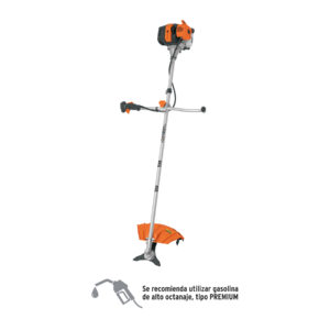 Desmalezadora a gasolina 43 cc mango tipo "bici", 18" corte