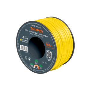 Hilo redondo, para desbrozadora, 3mm x 168m, carrete,TRUPER
