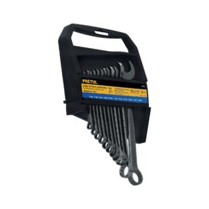 Juego de 11 llaves combinadas mm, acabado gun metal, Pretul