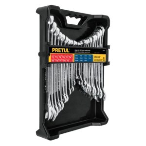 Juego de 22 llaves combinadas std y mm, PRETUL