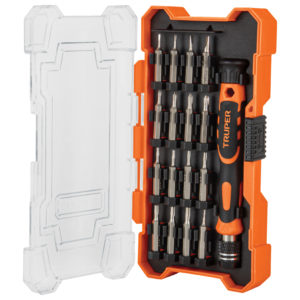 Desarmador de precisión con 16 puntas intercambiables