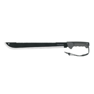 Machete doble filo 18", cacha inyectada, con funda, TRUPER