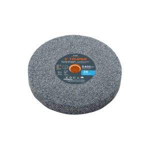 Rueda abrasiva p/esmeril 5"x19mm, óxido aluminio, grano 36