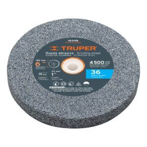 Rueda abrasiva p/esmeril 6"x19mm, óxido aluminio, grano 36