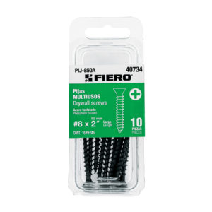 Blíster con 10 pijas multiusos, #8 x 2" , FIERO