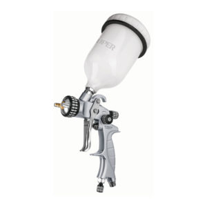 Pistola p/pintar gravedad HVLP vaso plástico, 1.4 mm, Expert
