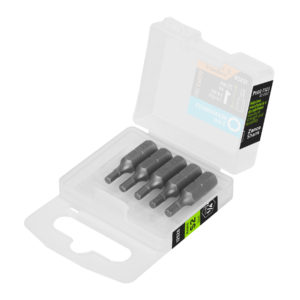 Estuche con 5 puntas hexagonales de 3 mm largo 1", Expert