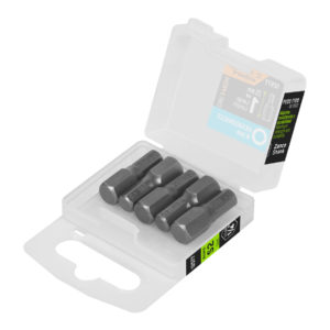 Estuche con 5 puntas hexagonales de 8 mm largo 1", Expert