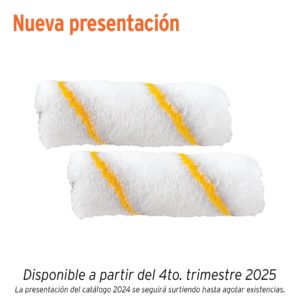 Bolsa c/2 felpas p/mini rodillo de poliéster 4"x3/8", TRUPER