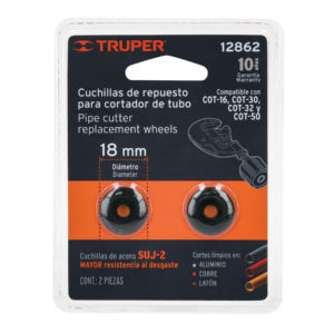 Blíster con 2 cuchillas para cortadores de tubo COT-16-50