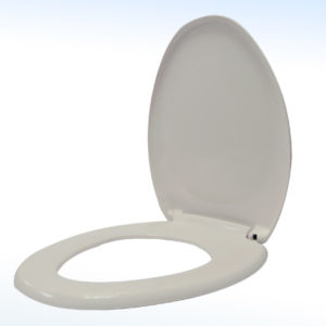 ASIENTO PARA W.C ALARGADO CIERRE LENTO COLOR BLANCO