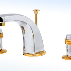 MEZCLADORA PARA LAVABO DE 8” A 12” CON DESAGÜE AUTOMÁTICO