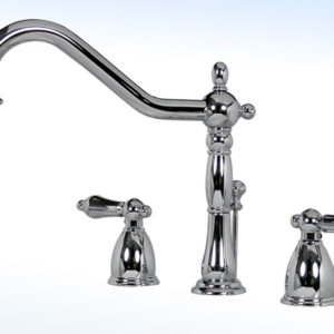 MEZCLADORA PARA LAVABO DE 8” A 12” CON DESAGÜE AUTOMÁTICO