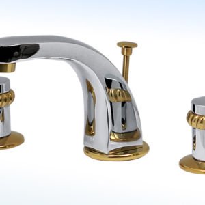 MEZCLADORA PARA LAVABO DE 8” A 12” CON DESAGÜE AUTOMÁTICO