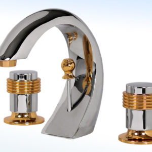 MEZCLADORA PARA LAVABO DE 8” A 12” CON DESAGÜE AUTOMÁTICO