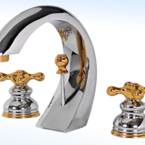 MEZCLADORA PARA LAVABO DE 8” A 12” CON DESAGÜE AUTOMÁTICO