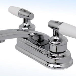 MEZCLADORA PARA LAVABO 4” CIERRE DE 90°