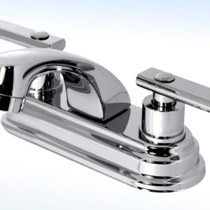 MEZCLADORA PARA LAVABO 4” CIERRE DE 90°