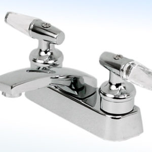 MEZCLADORA PARA LAVABO 4” CIERRE DE 90°