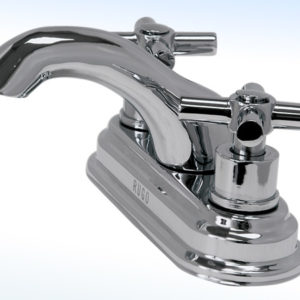 MEZCLADORA PARA LAVABO 4” CIERRE DE 90°