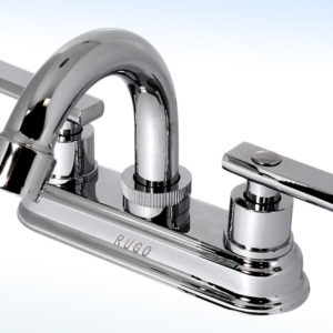 MEZCLADORA PARA LAVABO 4” CIERRE DE 90°