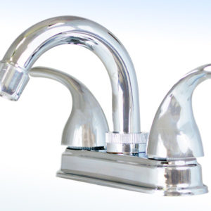 MEZCLADORA PARA LAVABO 4” CIERRE DE 90°