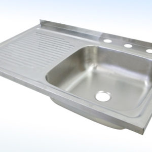 TARJA CON ESCURIDERO IZQUIERDO 75 X 48 cms PROFUNDIDAD 15cms CONTRA 4”Ø